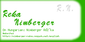 reka nimberger business card